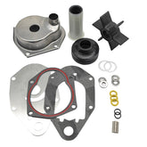 SeaSierra front view of complete water pump kit showing all parts and easy replacement benefit