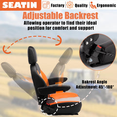 SEATIN adjustable mounting rail and bolt pattern demonstrating universal fit benefit