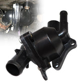 SecosAutoparts front view of thermostat housing showing ports and mounting points for easy fit