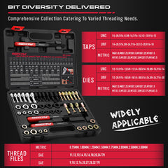 SEDY metric layout top view illustrating included M6–M14 sizes advantage
