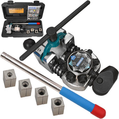 SEEKSELF flaring tool front assembly showing robust steel body and yoke for stable flaring