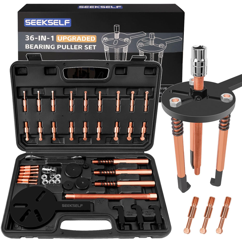 SEEKSELF front package box showing complete 36-in-1 kit and organized case for quick access