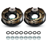 SEHNSUCHT front view of brake assembly showing drum and backing plate for reliable replacement