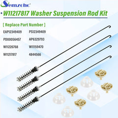 Semzohc suspension rods installed inside washer tub to reduce vibration and restore balance