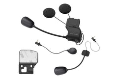 Sena 50S close-up of Harman Kardon speaker and microphone, enhanced voice pickup