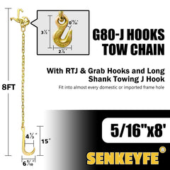 SENKEYFE close-up galvanized chain links showing corrosion resistance and strength