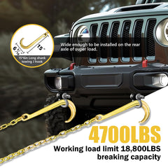 SENKEYFE grab hook close-up demonstrating quick chain length adjustment benefit