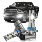 SENROBO front packaging showing a 2-pack fog bulb set and fitment for Dodge Ram; easy selection benefit