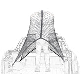 SENYAZON front view of cargo net securing mixed gear and improving load safety