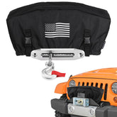 SEVEN SPARTA front view of winch cover showing full fit and protection