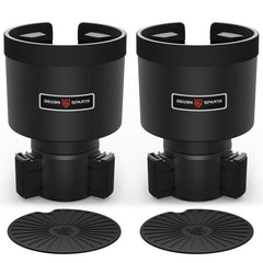 SEVEN SPARTA front view installed in car cup holder showing secure fit