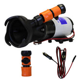 SewerFlo front view showing portable pump in case for easy transport