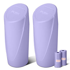 SGLRT front view of two light purple bins showing tidy car storage benefit
