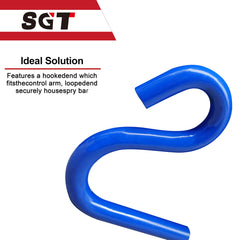 SGT SUPER GARAGE TOOLS C-frame detail showing low-profile design for tight suspension access