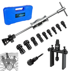SGT SUPER GARAGE TOOLS slide hammer and pullers front view showing organized components for fast access