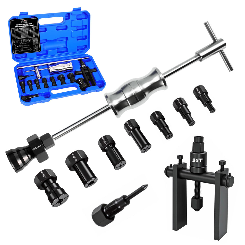 SGT SUPER GARAGE TOOLS front packaging showing full 12-piece kit and case for organized storage