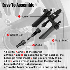 SGT SUPER GARAGE TOOLS threaded center bolts and adapters top view for secure tool attachment