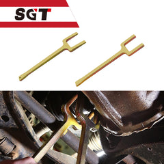 SGT SUPER GARAGE TOOLS wedge fork close-up showing tapered leverage
