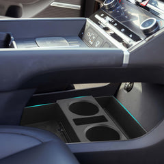 SHAOHAO front view of console tray showing organized compartments and quick access