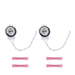 Sheisor front DRL socket pair packaging showing connectors and seals for easy replacement