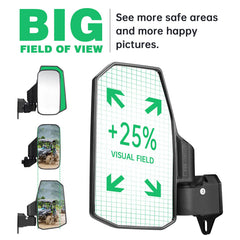 SHEJISI convex glass reflecting wide field of view and reduced glare