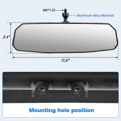 SHEJISI mirror installation on hardtop demonstrating easy bolt-on fit