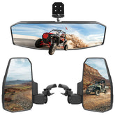 SHEJISI side mirror front view showing clear field of vision and rugged build