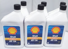Shell ATF 134 front bottle showing label and clear quart size for accurate pouring