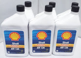 Shell ATF 134 six-bottle pack front view showing label and specification benefits