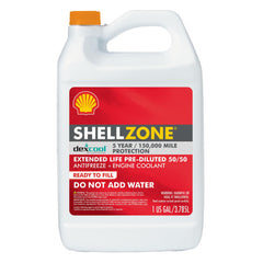 Shell Dex-Cool front label showing product benefits and OEM specs