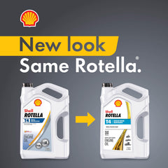 Shell Rotella oil texture sheen showing viscosity stability and clean-running benefit