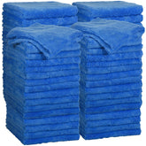 Shimeyao front packaging showing 30 dark blue microfiber towels and bulk convenience