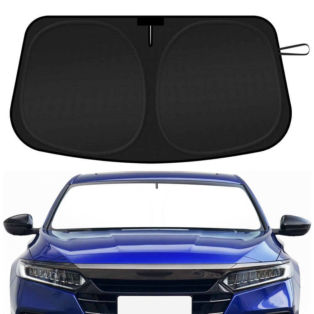 SHINEHOME front packaging showing Accord-fit shade protecting windshield