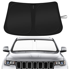 SHINEHOME front view installed on Jeep Grand Cherokee blocking sun