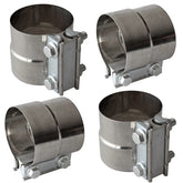 Shineyoo front view of 3-inch band clamp 4-pack showing condition and packaging, durable