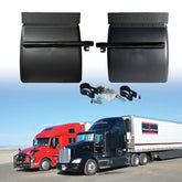 SHINJEW front view of black 24x24 quarter fenders showing full shape and protection benefit