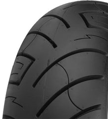 Shinko SR777 tread detail showing pattern for stable road grip and even wear