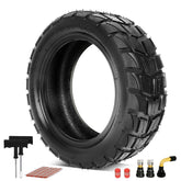 SHIQINHA front view of tubeless 90/65-6.5 tire showing profile and fit benefit