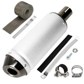 SHIQINHA muffler front view showing compact design and fit benefit