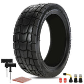 SHIQINHA front view of 10x2.75-6.5 tire showing tread and fitment benefit