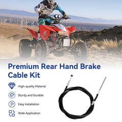 SHIQINHA assembled TRX350 rear hand brake cable demonstrating ready-to-install convenience