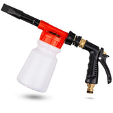 Siapupy front view showing foam gun body and bottle for easy handling