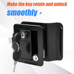 Siasky mounted on camper door demonstrating secure, clean fit