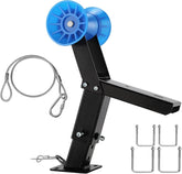 Sidasu front view of winch post showing roller and mount, improves loading safety