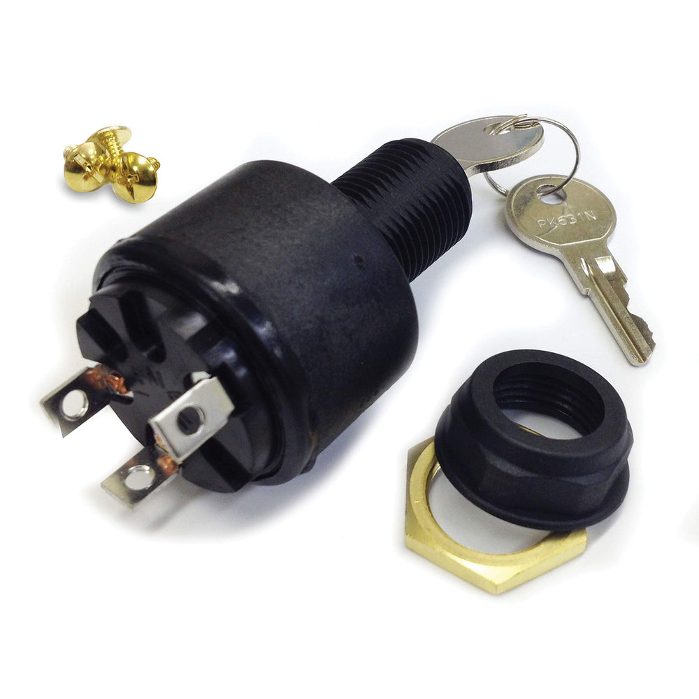 Sierra ignition switch front panel view showing compact fit and clear labeling