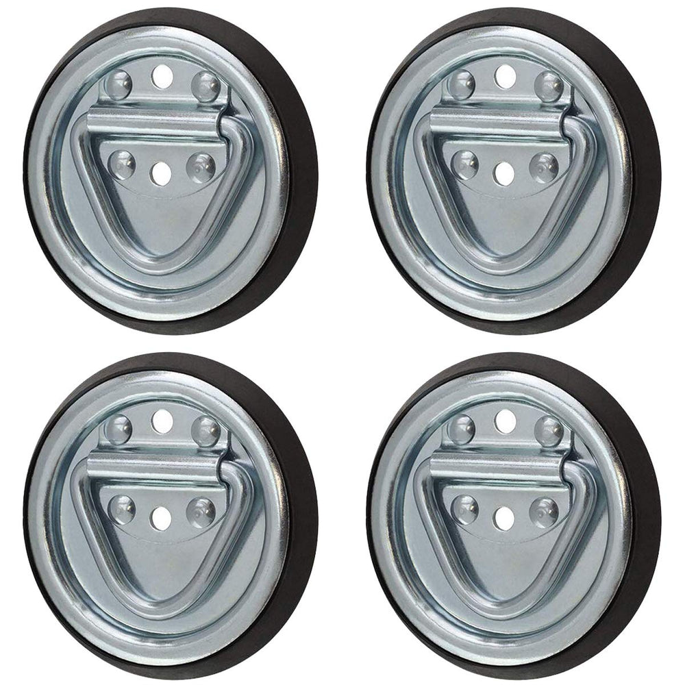 Sierra Pacific Engineering front view of four D-ring tie-downs showing compact mount and secure hold