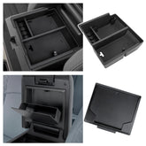 Sinminou front view of console tray showing organized storage benefit