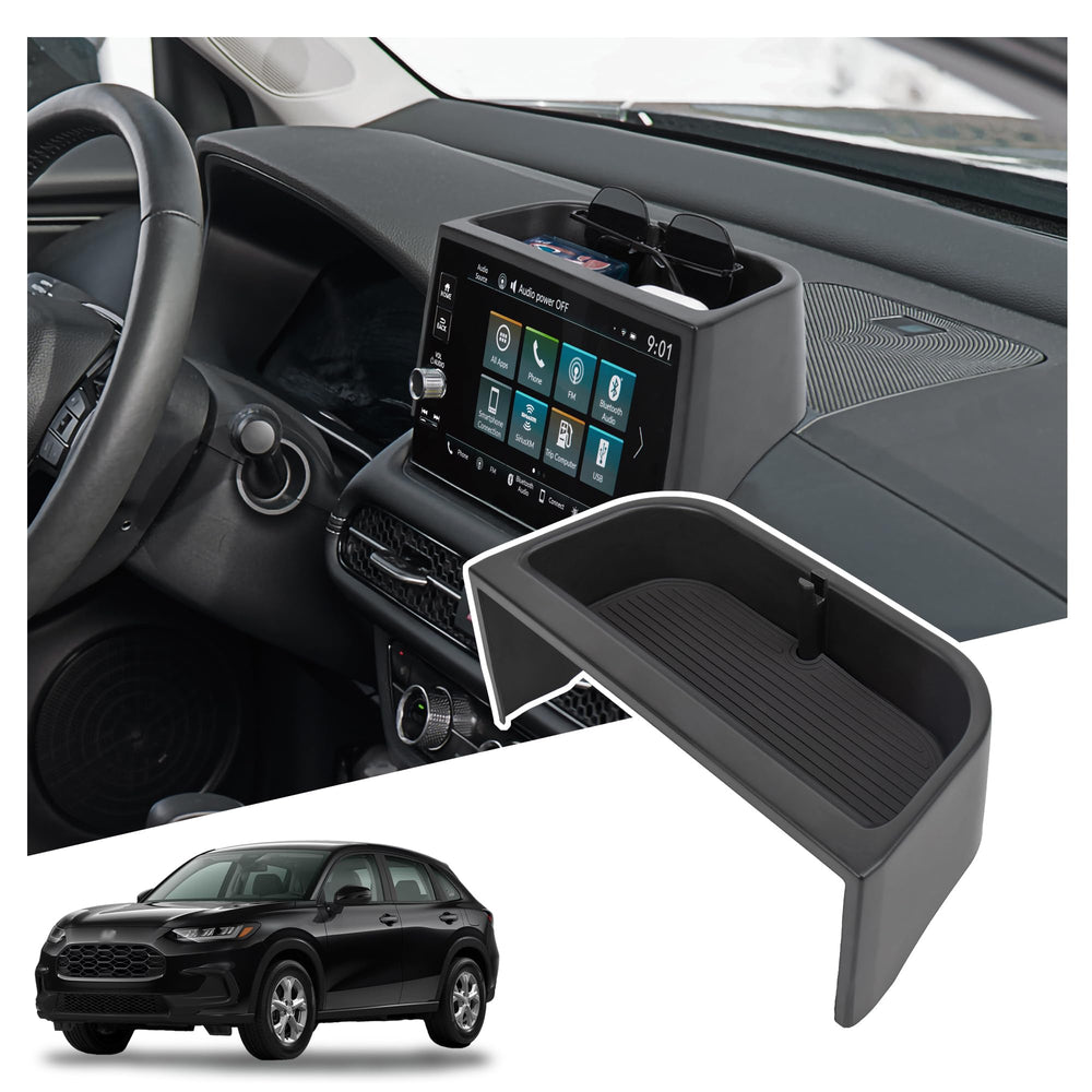 Sinminou front view of dashboard tray showing fit and convenience