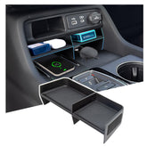 Sinminou front view center console organizer showing clean fit and added storage