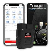 SinoTrack V019 front view showing compact Bluetooth OBD2 dongle and easy plug-in benefit
